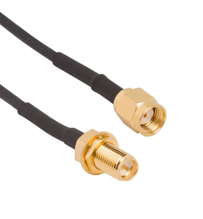095-902-538M100 RF CABLE, SMA RP PLUG-BHD JACK, 3.3FT AMPHENOL RF