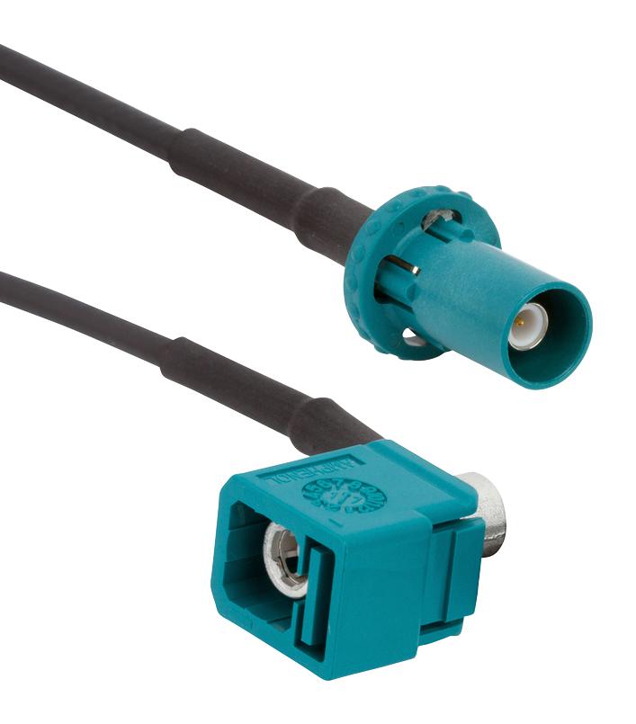 095FJZFPZAH-024 RF COAX CABLE, FAKRA R/A JACK-PLUG, 24" AMPHENOL RF