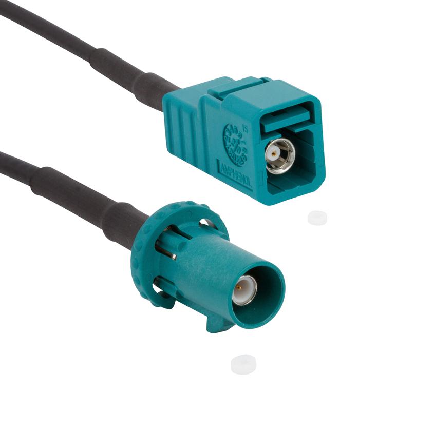 095FPZFJZSHM100 RF COAX CABLE, FAKRA PLUG-JACK, 1M AMPHENOL RF