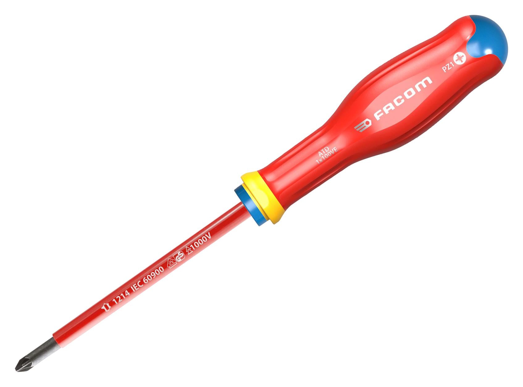 ATD1X100VE SCREWDRIVER, PZ1, 100MM, 209MM FACOM