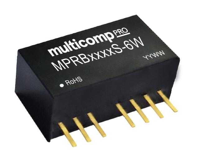 MPRB2412S-6W DC-DC CONVERTER, 12V, 0.5A MULTICOMP PRO