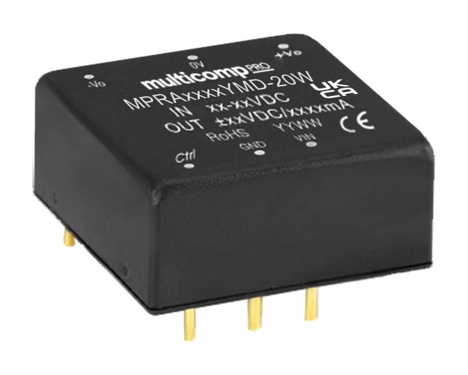 MPRA4805YMD-20W DC-DC CONVERTER, 2 O/P, 20W MULTICOMP PRO