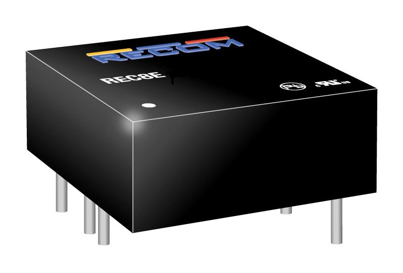 REC8E-2412S/CTRL/X1 DC/DC CONVERTER, 1CH, 8W, 12V, 0.666A RECOM POWER