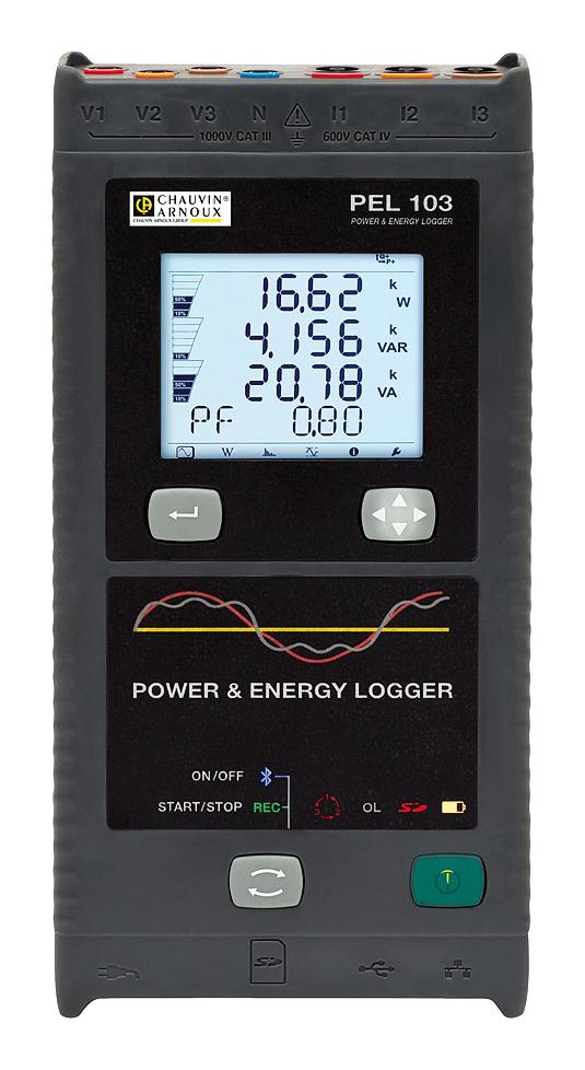 PEL 103 PLUS POWER AND ENERGY LOGGER, 3CHANNEL CHAUVIN ARNOUX