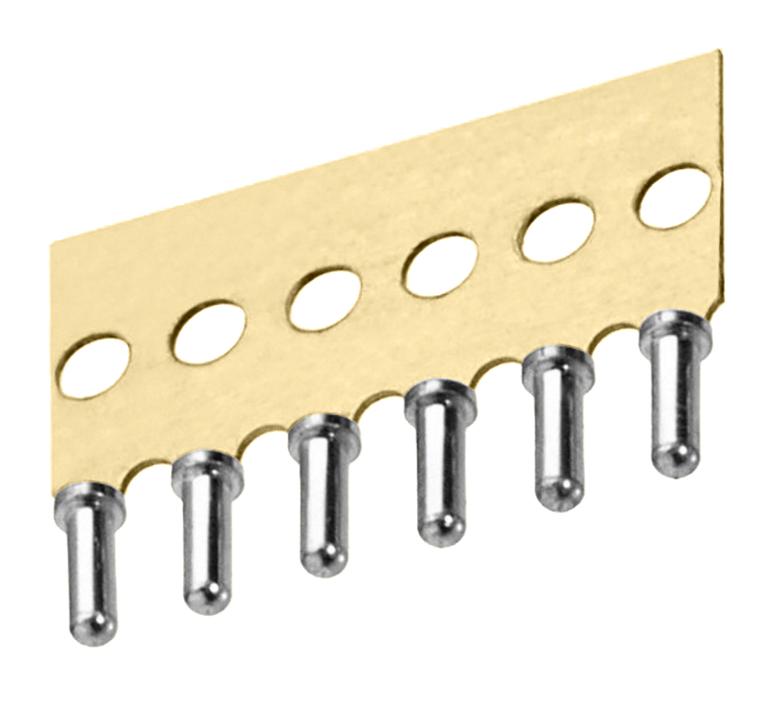 D01-9900601 SIP SOCKET, 6POS, 2.54MM, GOLD, TH HARWIN