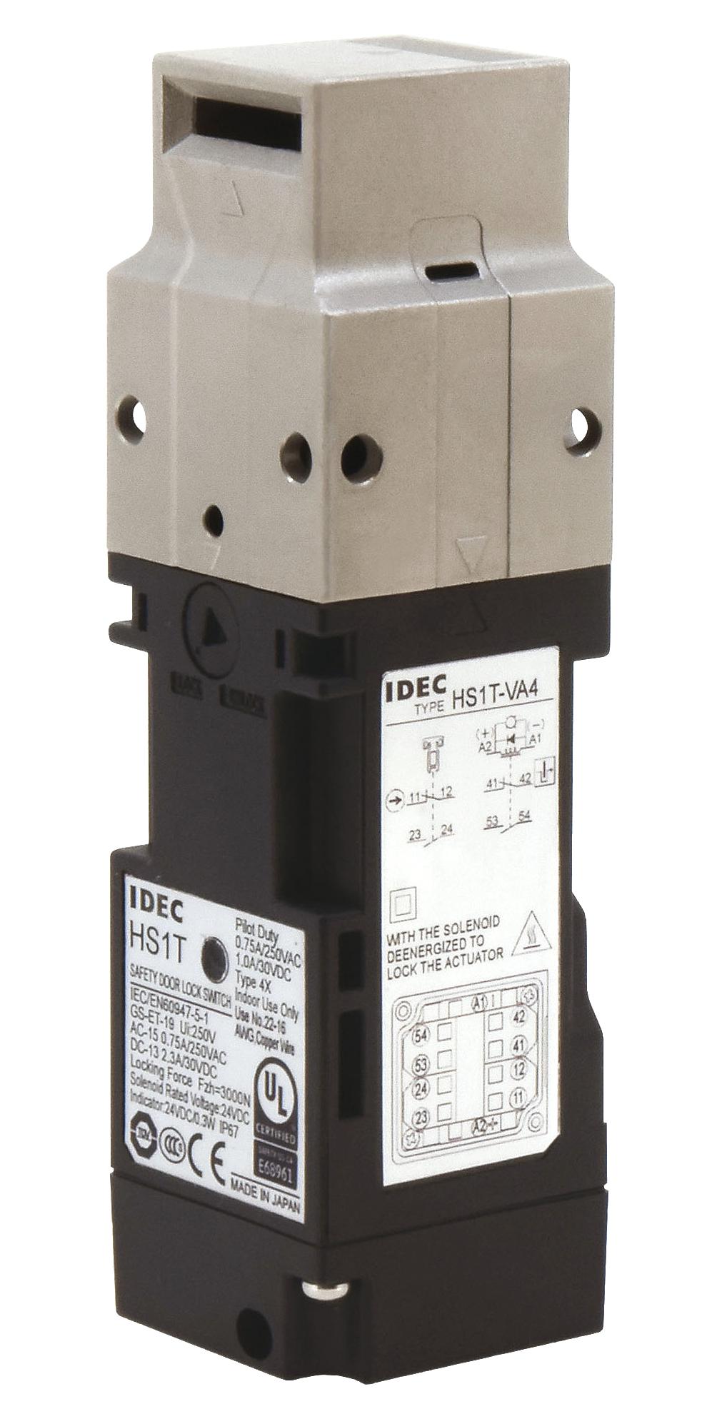 HS1T-VC44ZSM-G SAFETY INTERLOCK SW, SPST/3PST/2.5A/125V IDEC
