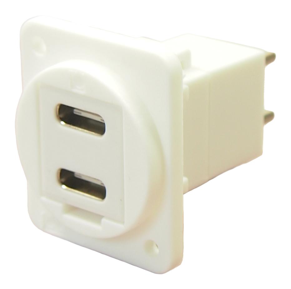 CP30212XW DUAL USB ADAPTER, TYPE C RCPT-PLUG CLIFF ELECTRONIC COMPONENTS