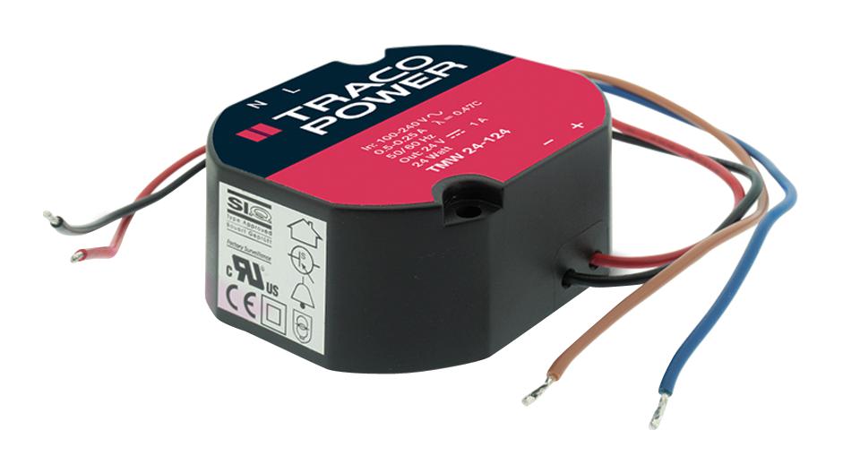 TMW 24-124 POWER SUPPLY, AC-DC, 24V, 1A TRACO POWER