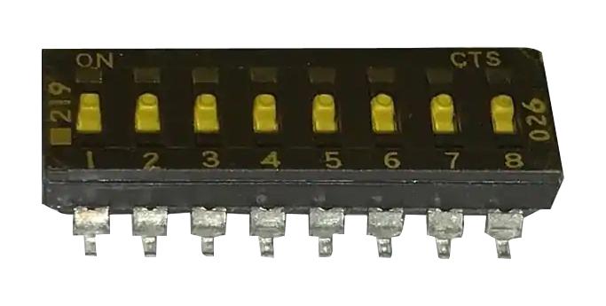 219-8LPST DIP SWITCH, 0.1A, 50VDC, 8POS, SMD CTS