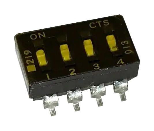 219-4LPST DIP SWITCH, 0.1A, 50VDC, 4POS, SMD CTS
