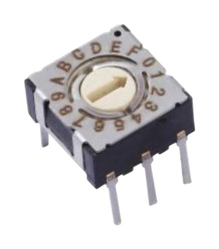 220ADA16 ROTARY CODED SW, 0.1A, 50VDC, HEX, 16POS CTS