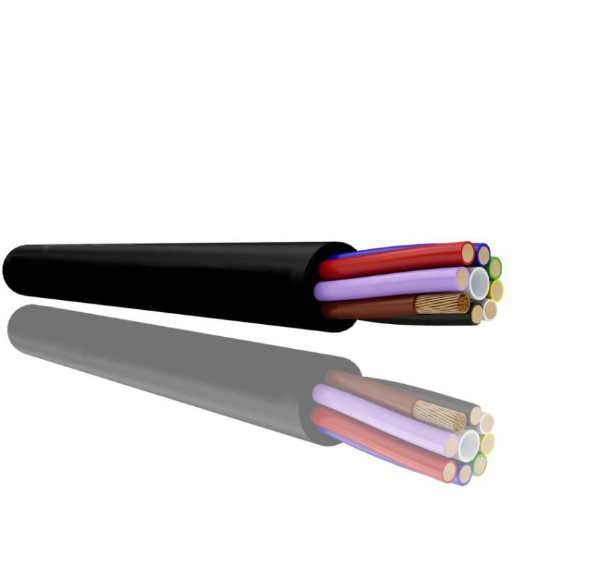 MP007912 MULTICORE CABLE, 8CORE, 2.5MM2, 100M/BLK MULTICOMP PRO