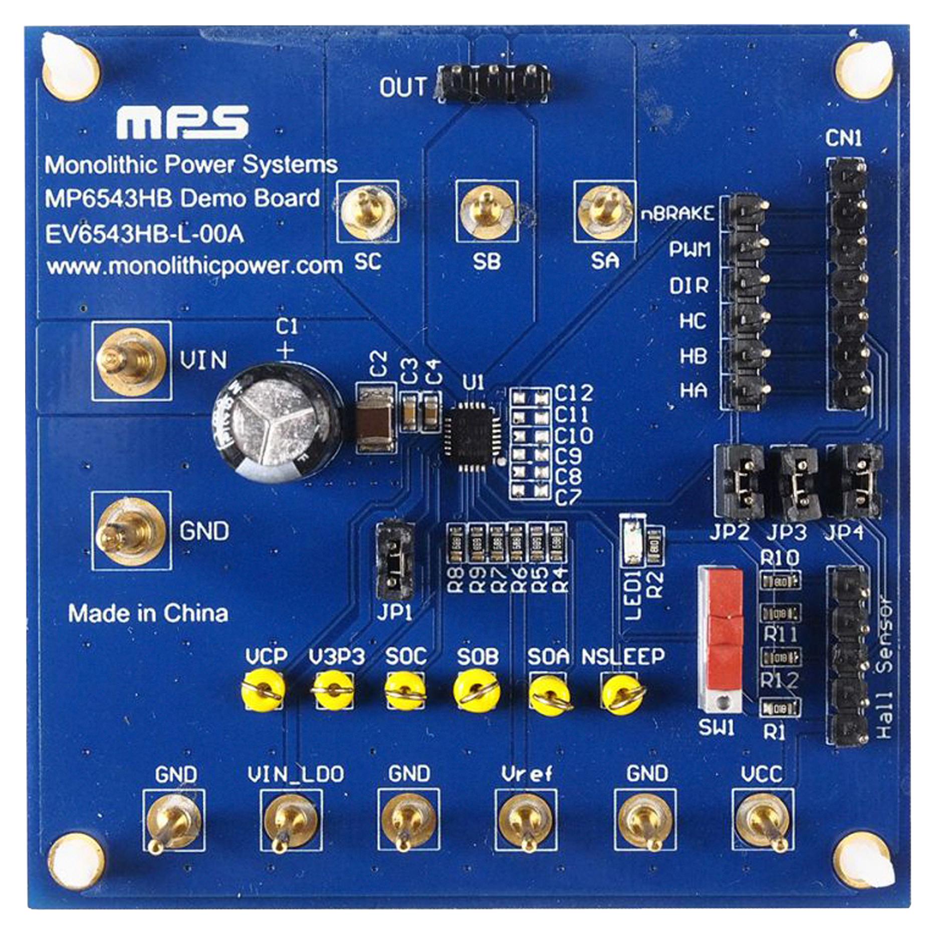 EV6543HB-L-00A EVALUATION BOARD, 3-PHASE BLDC DRIVER MONOLITHIC POWER SYSTEMS (MPS)