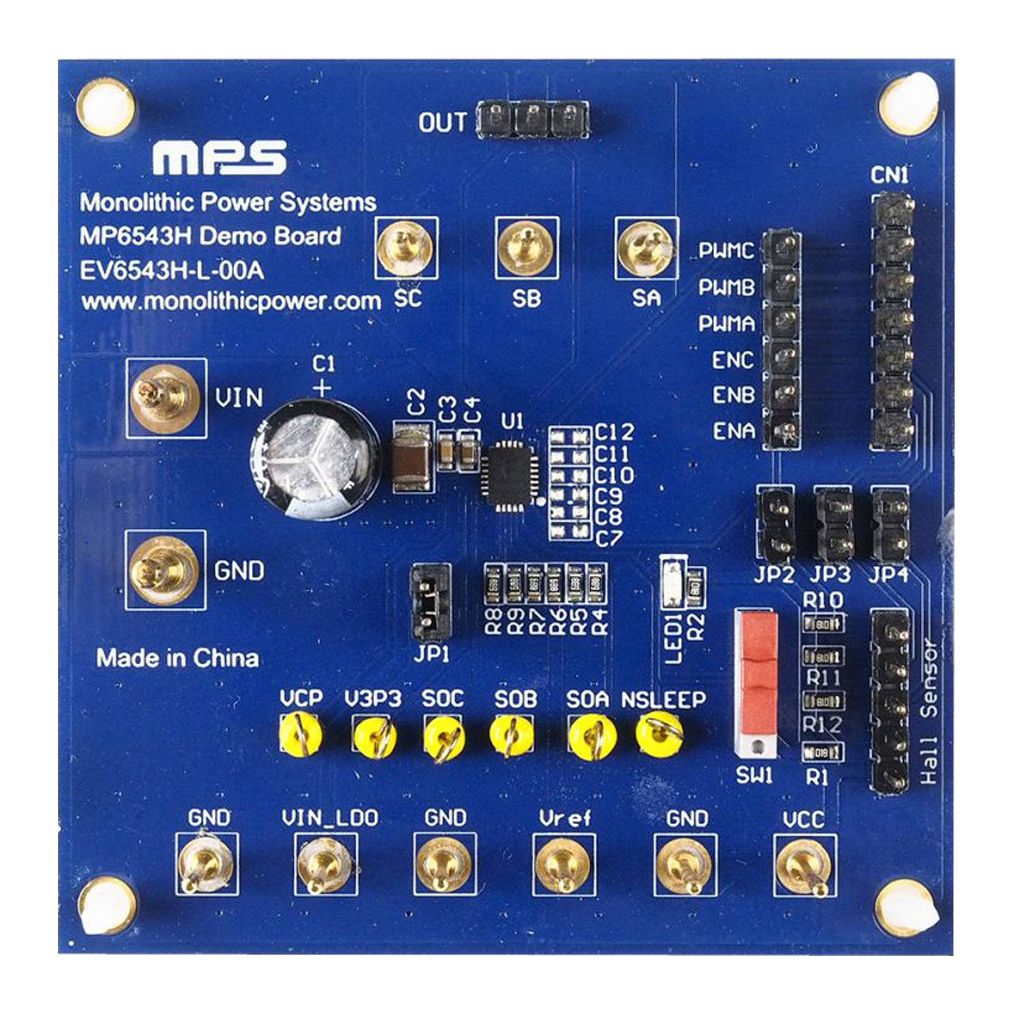 EV6543H-L-00A EVALUATION BOARD, 3-PHASE BLDC DRIVER MONOLITHIC POWER SYSTEMS (MPS)
