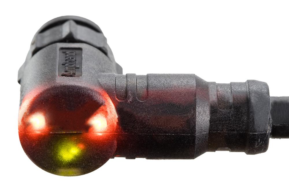 LAD-05BMMM-QR8D02 CIR CABLE, 5P R/A PLUG-FREE END, 2M, BLK AMPHENOL LTW