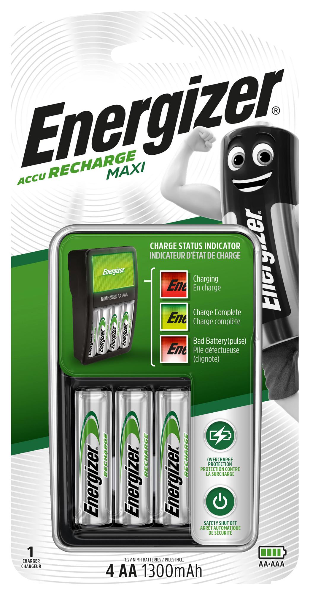 E300810100 BATTERY CHARGER, 4X AA / AAA, 240VAC ENERGIZER