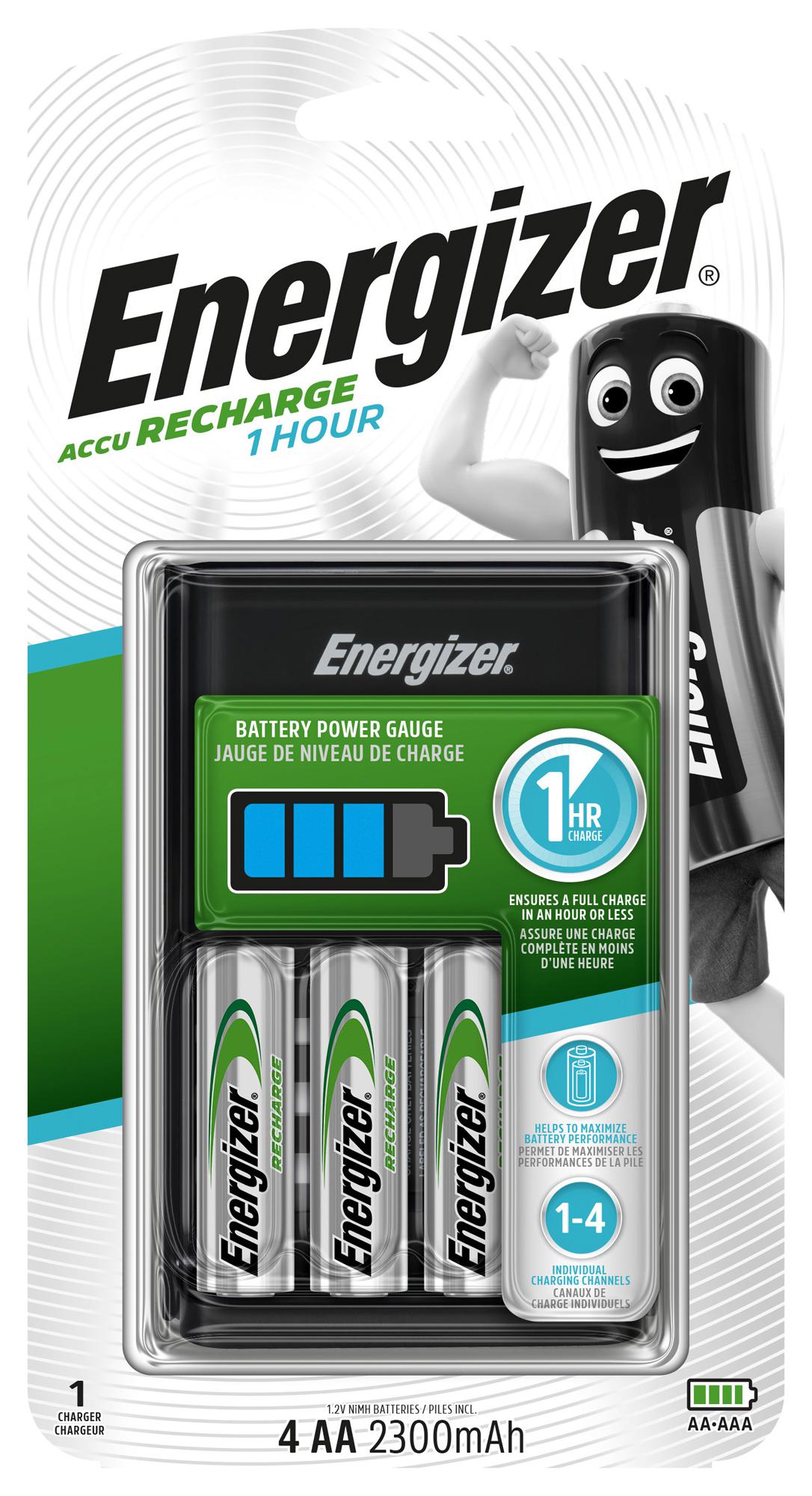 E300807300 BATTERY CHARGER, 4X AA / AAA, 240VAC ENERGIZER
