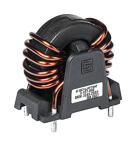 3-127-621 COMMON MODE CHOKE, 7200UH, 12A SCHURTER