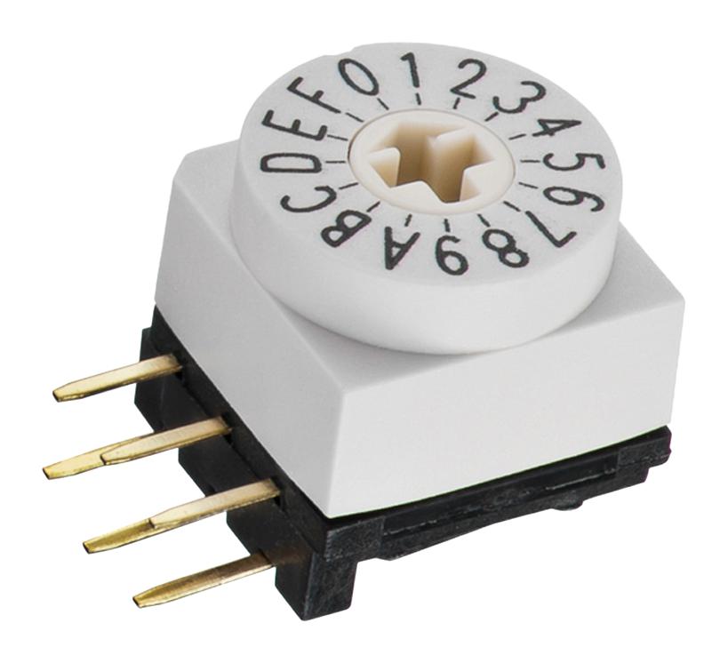 428427520916 ROTARY CODED SW, HEX, 0.15A, 24VDC, THT WURTH ELEKTRONIK
