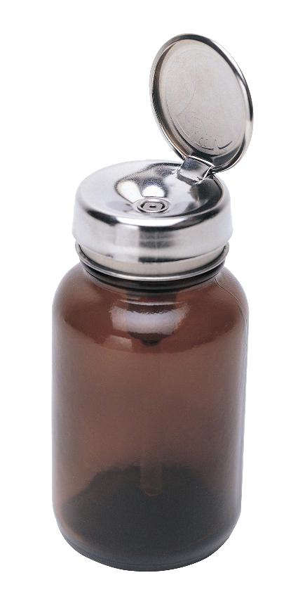 35740 DISPENSER, PUMP BOTTLE, AMBER, 4 OZ MENDA