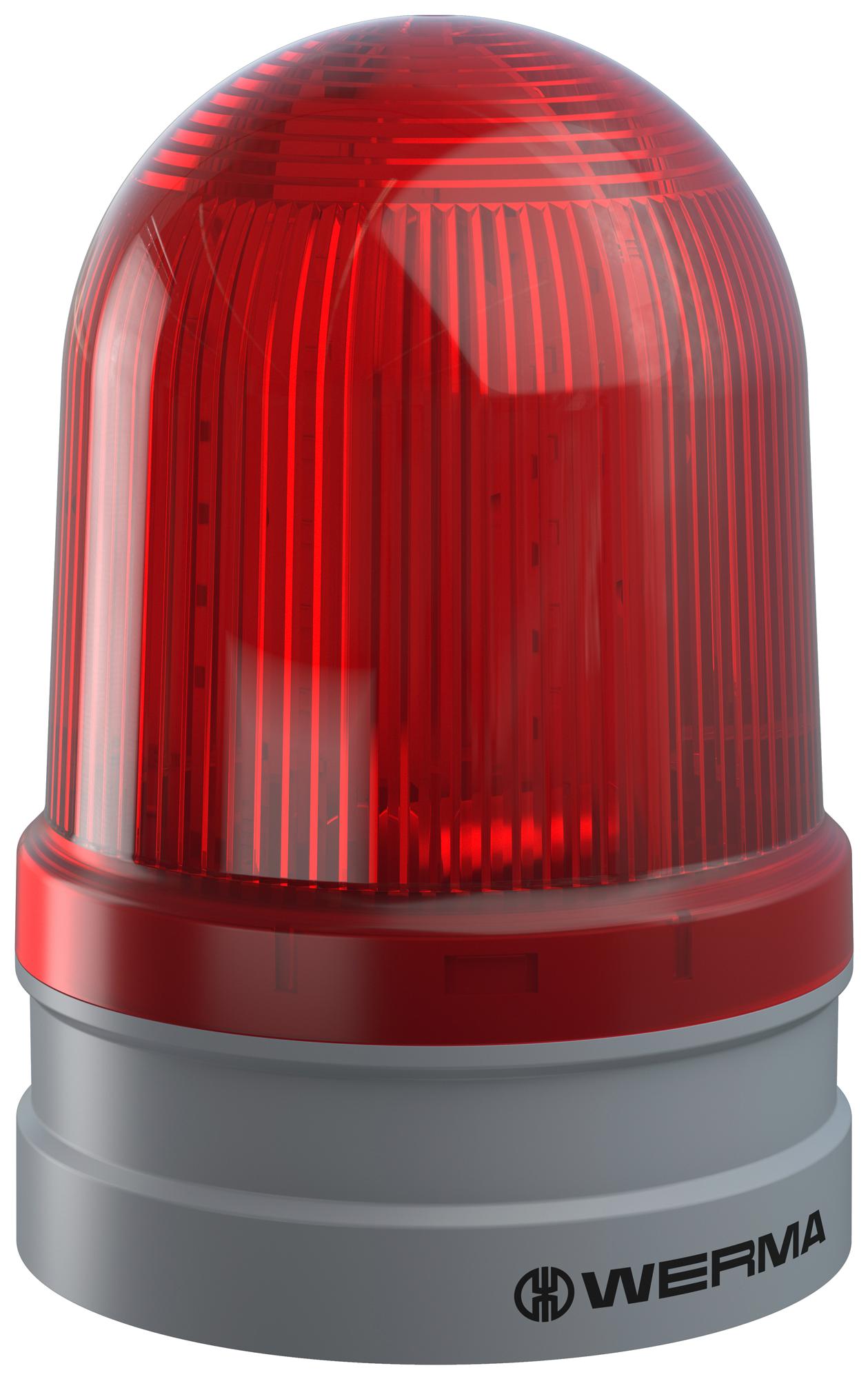 26211070 BEACON, TWINLIGHT, RED, 24V, PUSH-IN WERMA