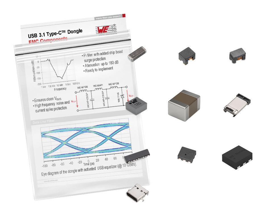 82931061 FILTER BAG, USB 3.1 TYPE C, 60W, EMC WURTH ELEKTRONIK