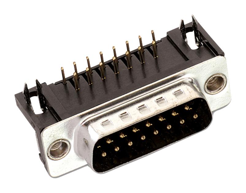 618015233721 D SUB CONN, R/A PLUG, 15POS, DA, SOLDER WURTH ELEKTRONIK