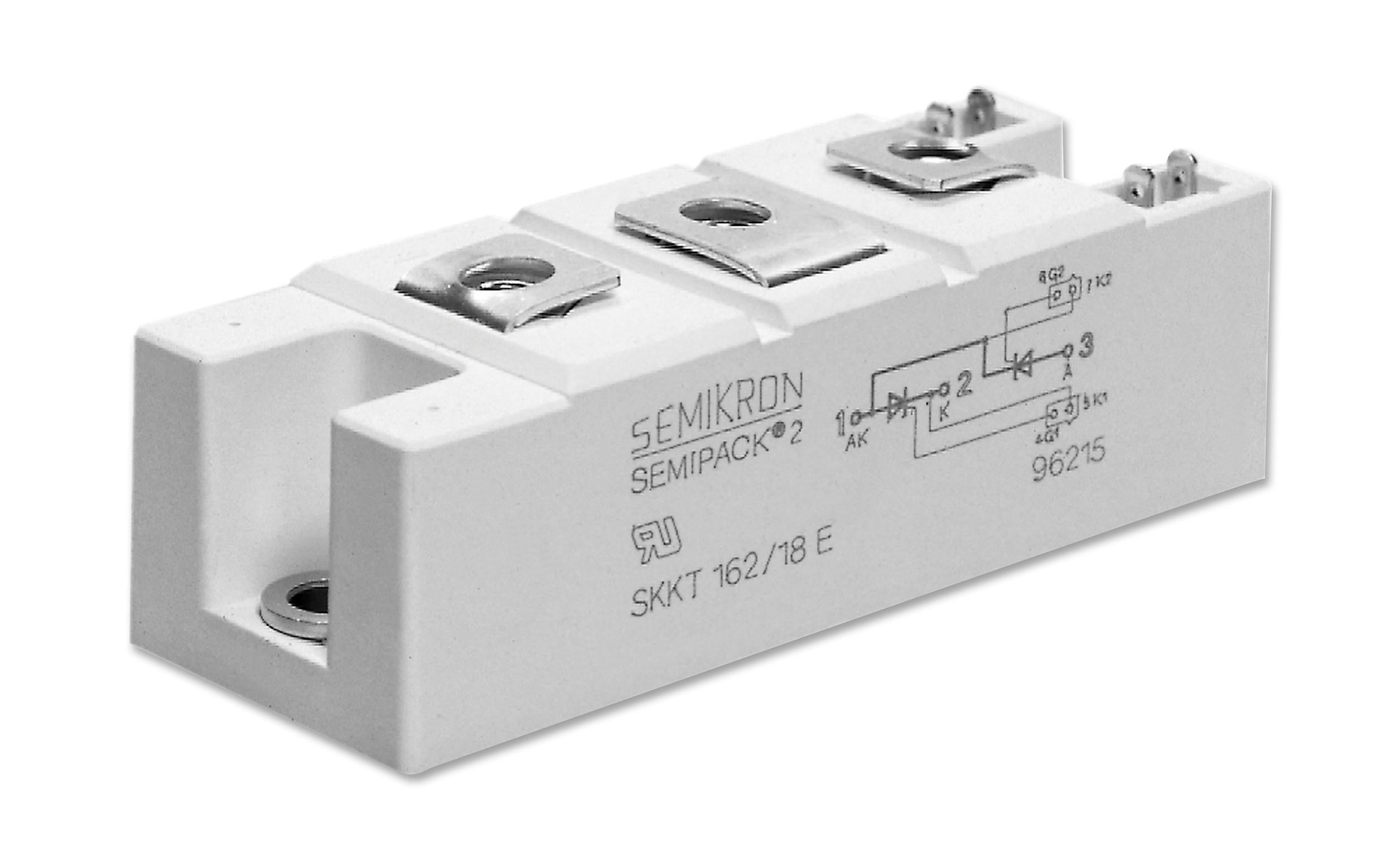 SKKH 162/16 E THYRISTOR MODULE, 160A, 1.6KV SEMIKRON