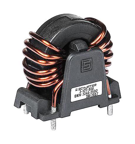 3-127-596 COMMON MODE CHOKE, 0.001UH, 10A SCHURTER