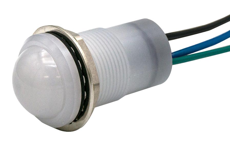 657-2465-303F PANEL INDICATOR, GRN/BLU, 17.46MM, 30VDC DIALIGHT