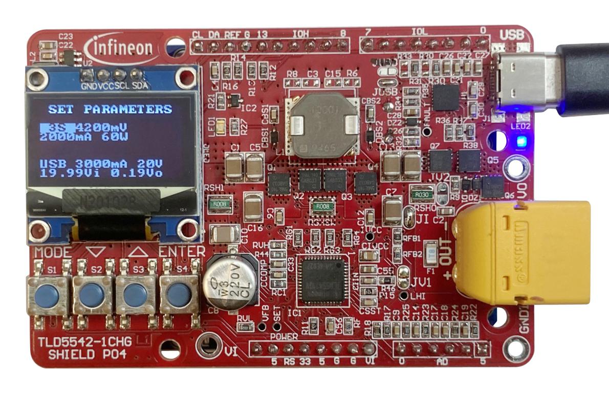 TLD55421CHGSHIELDTOBO1 EVAL BOARD, BUCK-BOOST INFINEON