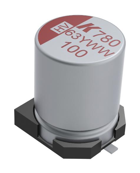 A780KS566M1JLAS040 CAP, 56UF, 63V, ALU ELEC, HYBRID, SMD KEMET