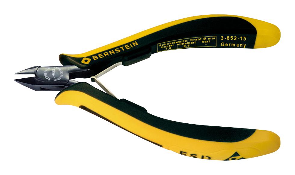 3-652-15 EUROLINE CONDUCTIVE CUTTER, MINI SIDE, ESD SAFE BERNSTEIN WERKZEUGFABRIK