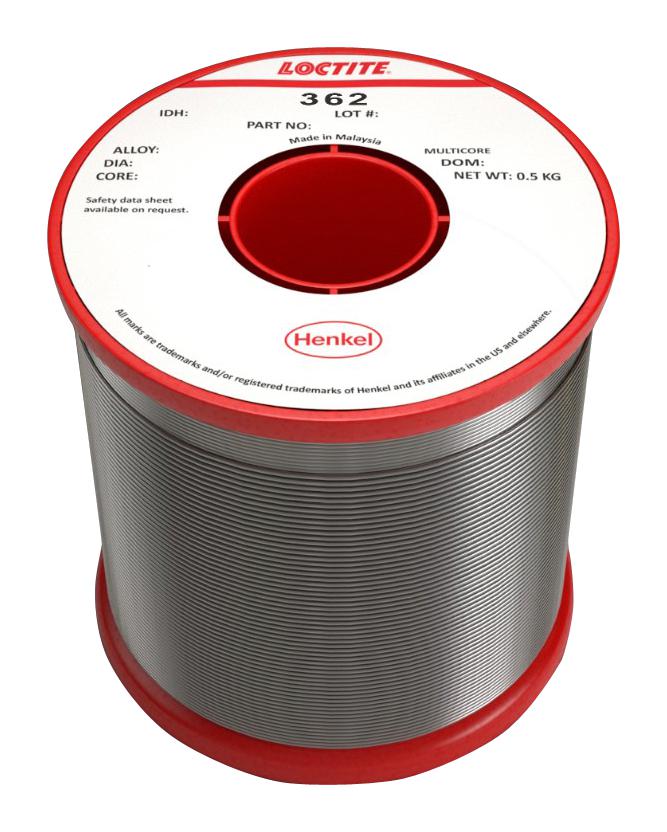 362 60EN 5C 1.6MM S 500G SOLDER WIRE, 60/40, 1.63MM, 500G MULTICORE / LOCTITE