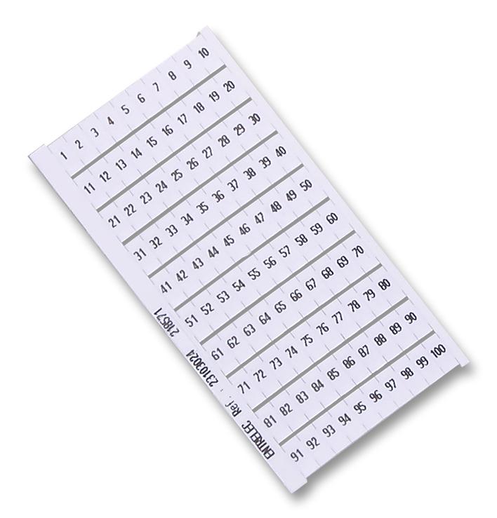 023103024 MARKER, 1-100, 5X10MM ENTRELEC - TE CONNECTIVITY
