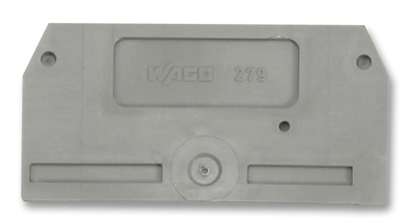 279-325 END PLATE, 1.5MM, GREY WAGO