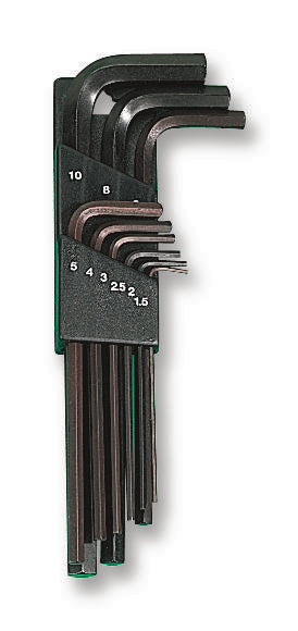 K250HX4100-1 HEXAGON KEY SET, METRIC, LONG, 9PC DURATOOL