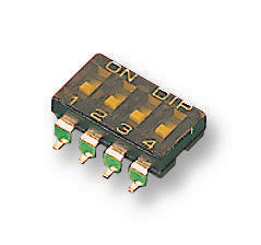 MCEMR-04-T-V-T/R DIP SW, SPST, 0.025A/24VDC, 4 POS, SMD MULTICOMP PRO