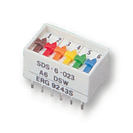 SDS-6-023 SWITCH, DIL, ST, 6WAY ERG COMPONENTS