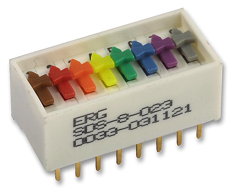 SDS-8-023 SWITCH, DIL, ST, 8WAY ERG COMPONENTS