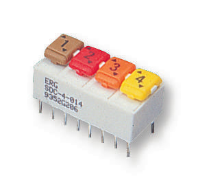 SDC-4-014 SWITCH, DIL, DT, 4WAY ERG COMPONENTS
