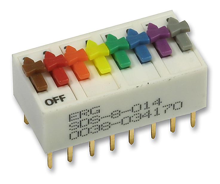 SDS-8-014 SWITCH, DIL, ST, 8WAY ERG COMPONENTS
