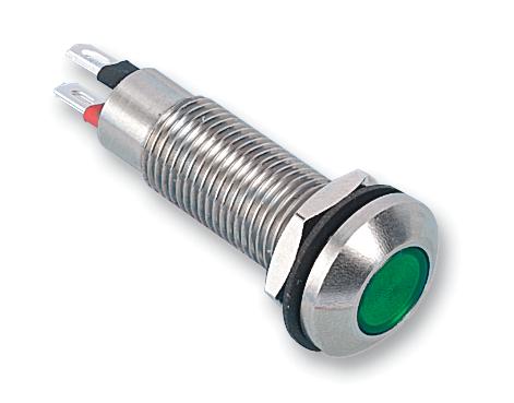 524-532-21 LED INDICATOR, 12VDC, GREEN MARL