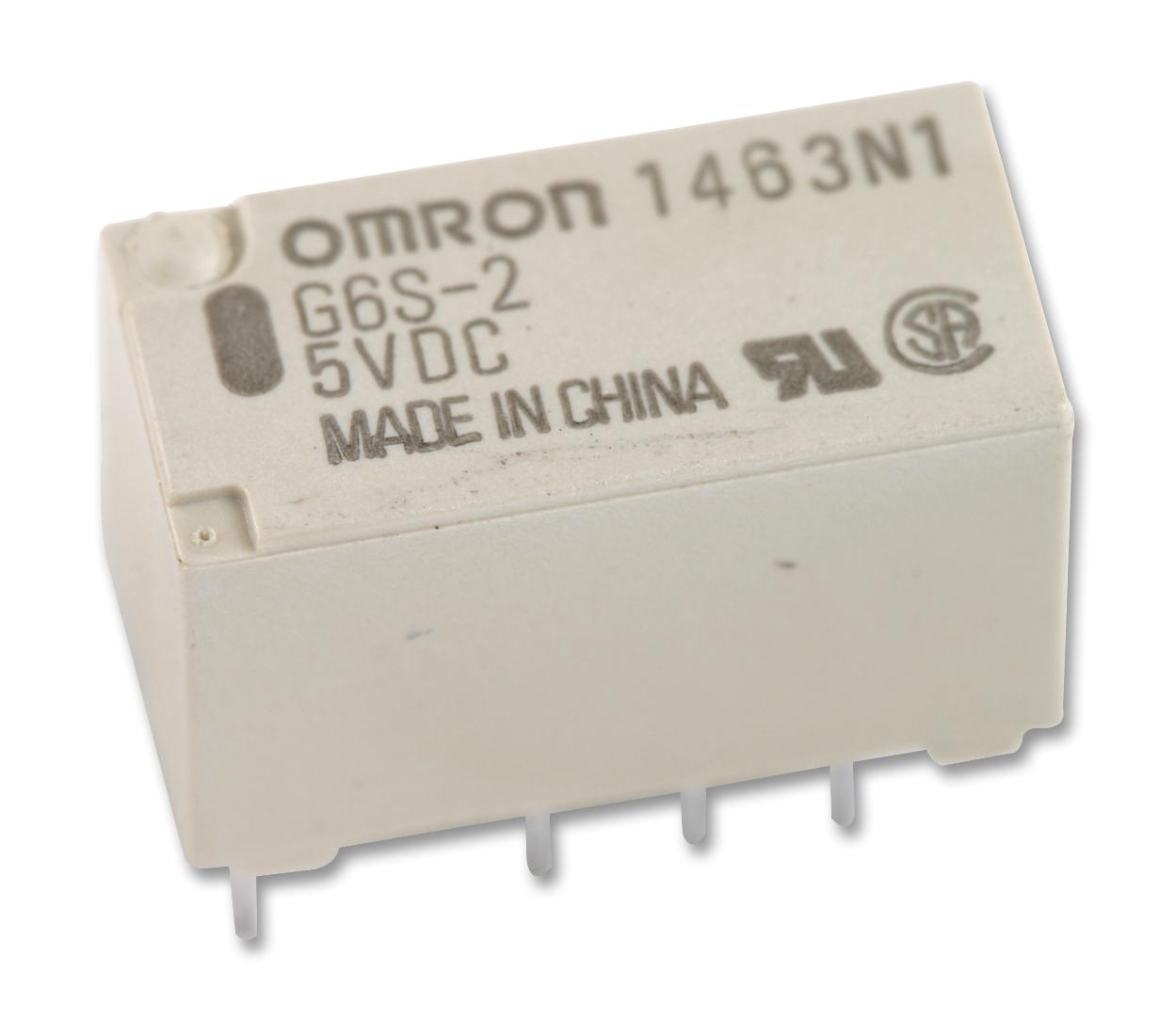 G6S-2F DC5 RELAY, SIGNAL, DPDT, 30VDC, 2A OMRON