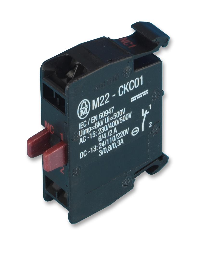 M22-CKC01 CONTACT BLOCK, CLAMP, REAR, 1NC EATON MOELLER