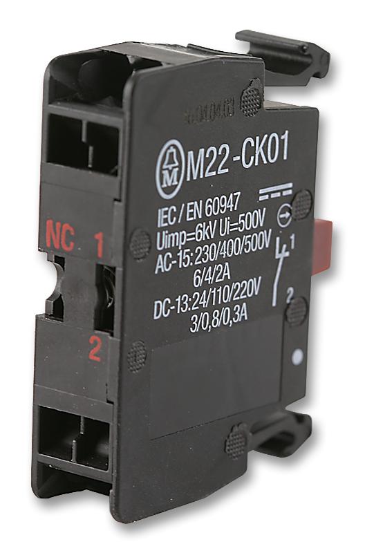 M22-CK01 CONTACT BLOCK, CLAMP, FLUSH, 1NC EATON MOELLER