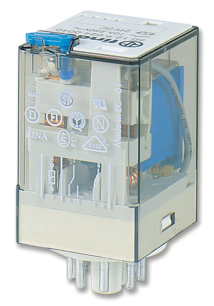 60.12.8.230.0040 RELAY, DPDT, 250VAC, 10A FINDER