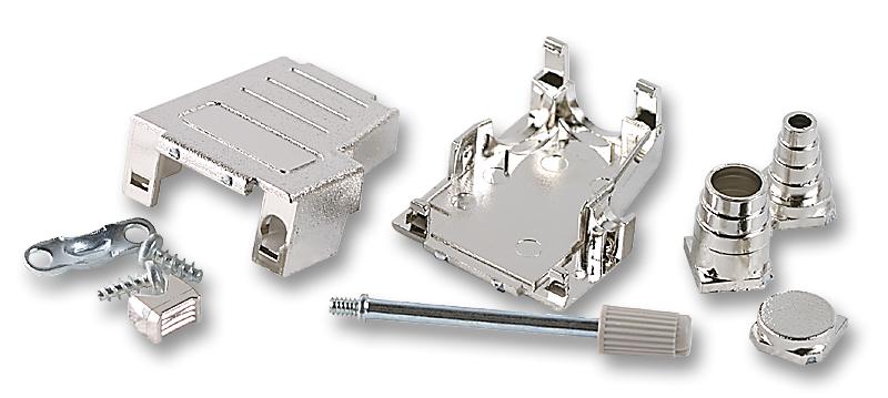 MHDSSK-M-9-L-K BACKSHELL, D, METALLISED, 9WAY MH CONNECTORS