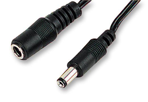 JR8306-5M POWER CORD, BARREL PLG TO JACK, 1.5A, 5M MULTICOMP PRO