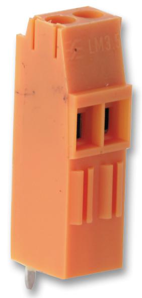 LM1N 3.5/2 3.2 TERMINAL BLOCK, WIRE TO BRD, 14AWG WEIDMULLER
